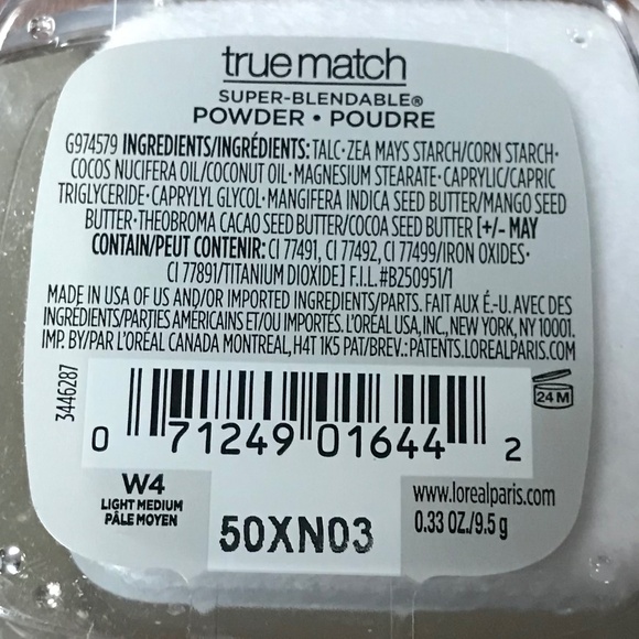 L’Oréal Paris True Match Super-Blendable Powder W4 Light Medium 0.33 oz/9.5 g - Picture 6 of 6